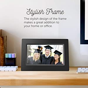 Aluratek 7 Inch LCD Digital Photo Frame with Auto Slideshow Using USB &amp; SD/SDHC (ADPF07SF) – Black - Dealtargets.com