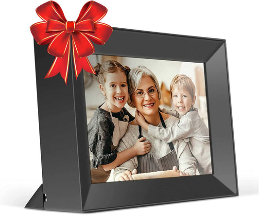 Aluratek 8'' WiFi Touchscreen Digital Photo Frame with Auto Rotation and 16GB Built-in Memory - AWS08F, Black 8 Inch - Dealtargets.com
