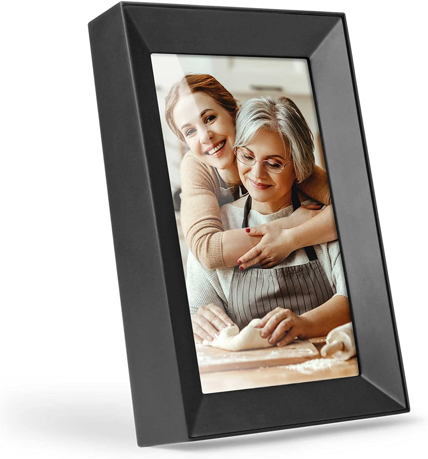 Aluratek 8'' WiFi Touchscreen Digital Photo Frame with Auto Rotation and 16GB Built-in Memory - AWS08F, Black 8 Inch - Dealtargets.com