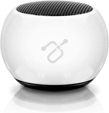 Aluratek BUMP Bluetooth Portable Wireless Indoor &amp; Outdoor Mini Speaker with Built-in Mic (APS02F) White - Dealtargets.com