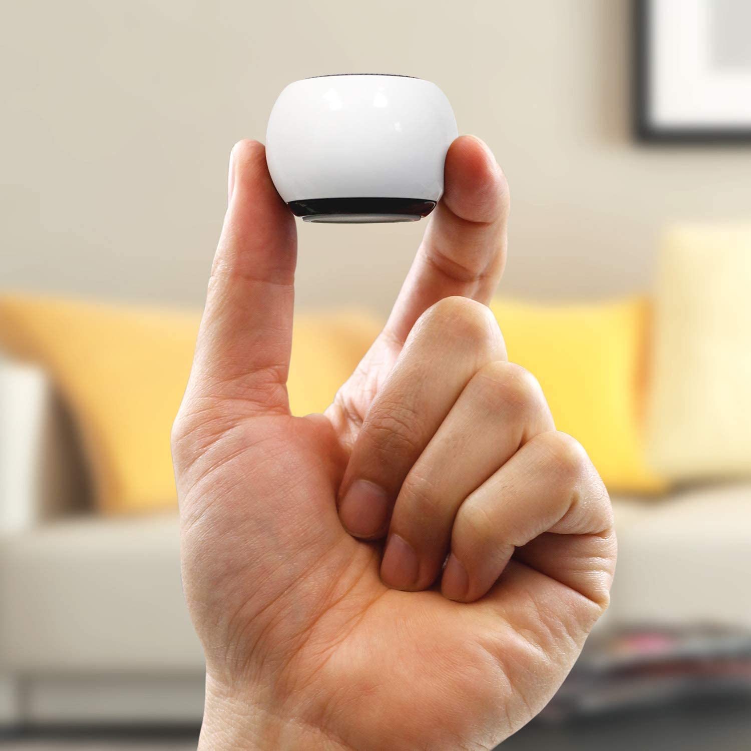 Aluratek BUMP Bluetooth Portable Wireless Indoor &amp; Outdoor Mini Speaker with Built-in Mic (APS02F) White - Dealtargets.com