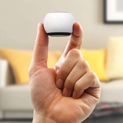 Aluratek BUMP Bluetooth Portable Wireless Indoor &amp; Outdoor Mini Speaker with Built-in Mic (APS02F) White - Dealtargets.com
