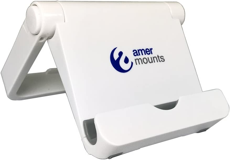 Amer mounts AMER Phone Stand Multi-Angle Cell Phone Stand Desk Stand Holder Tablet Stand for iPhone X, iPhone 8 8 Plus 7 7 Plus 6 6 Plus Samsung Galaxy S7 S6 S6 Edge Google Nexus, Lumia, Tablets (Small, White) - Dealtargets.com