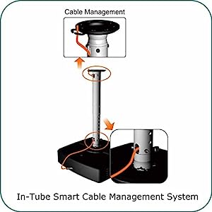 Amer Networks Extendable Universal Ceiling Projector Mount - Black/Silver AMRP145 - Dealtargets.com
