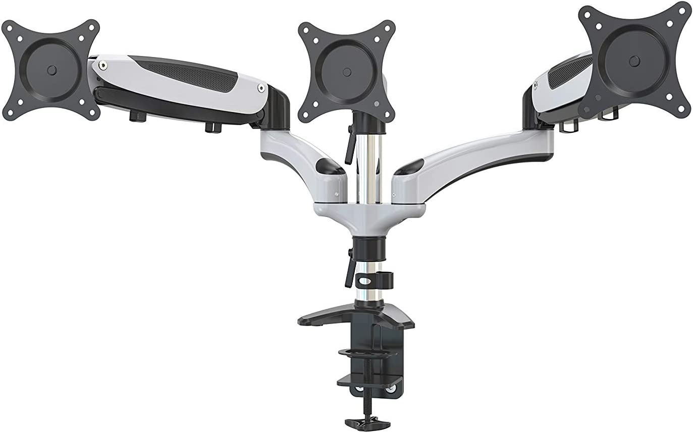 Amer networks Hydra Ergonomic Monitor Mount Articulating Arm (15-28 inch displays) (3 Monitor Imperial White) - Dealtargets.com