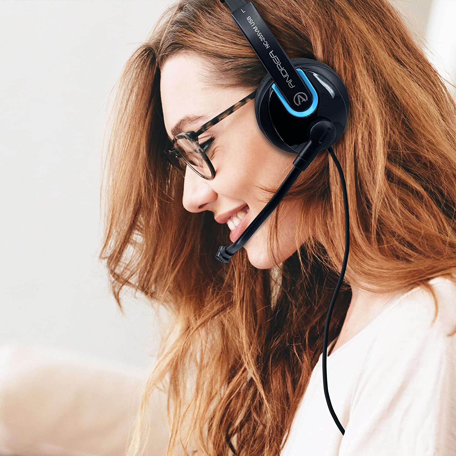 Andrea electronics Andrea Communications NC-255VM USB On-Ear Stereo USB Computer Headset with Noise-Canceling Microphone, in-Line Volume/Mute Controls, and Plug - Dealtargets.com