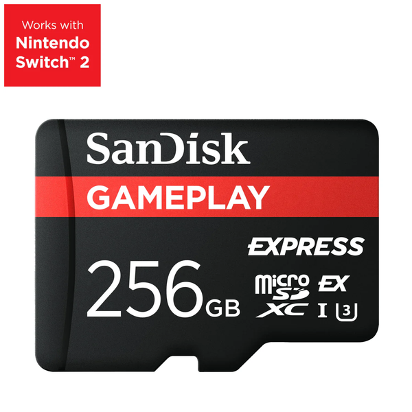 SanDisk GamePlay microSD Express Card 256GB - SDSQXFN-256G-GN6GN