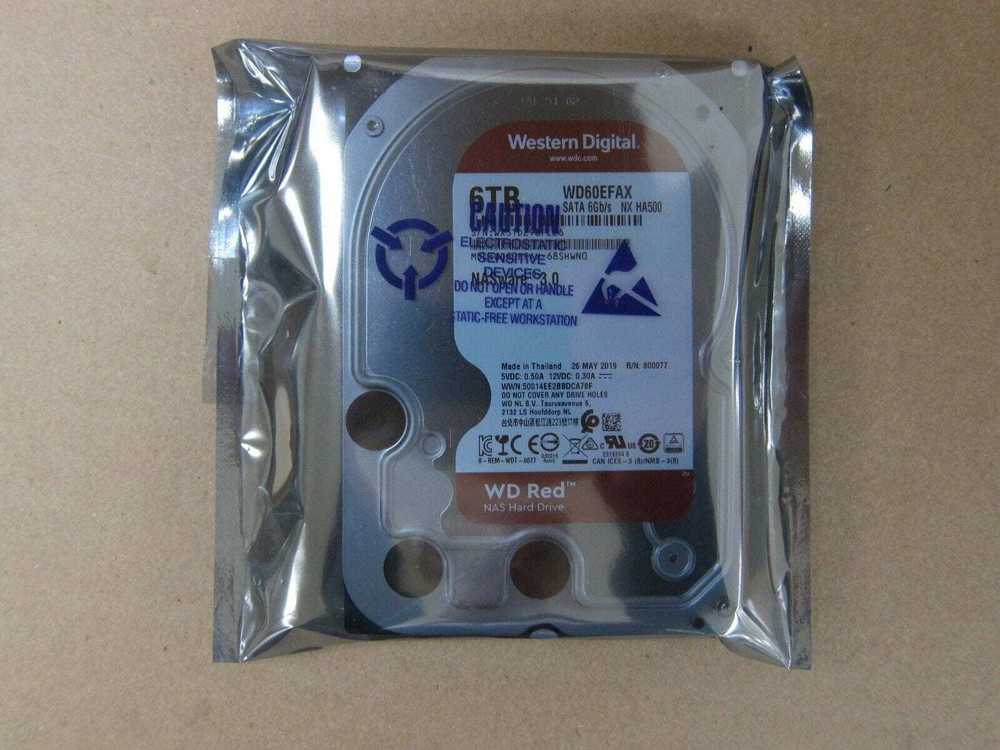 OPEN BOX - Western Digital WD Red 6TB NAS 5400 RPM SATA 6 GB/S 256 MB 3.5" Internal Hard Drive WD60EFAX